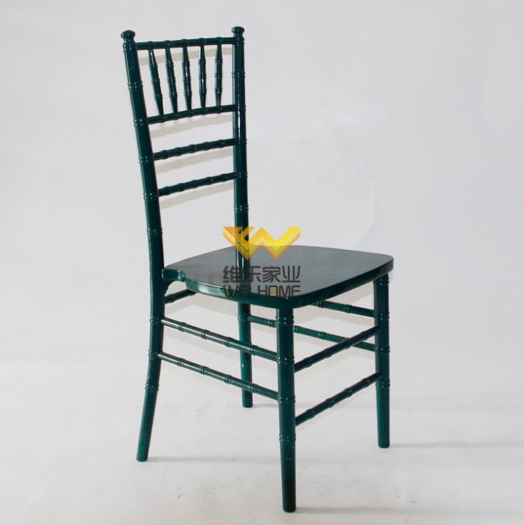 Dark green solid wood chiavari chair for wedding/event